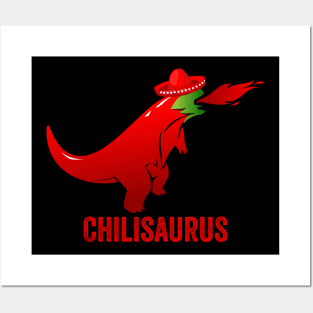 Chilisaurus funny dino chili peppers lovers Posters and Art